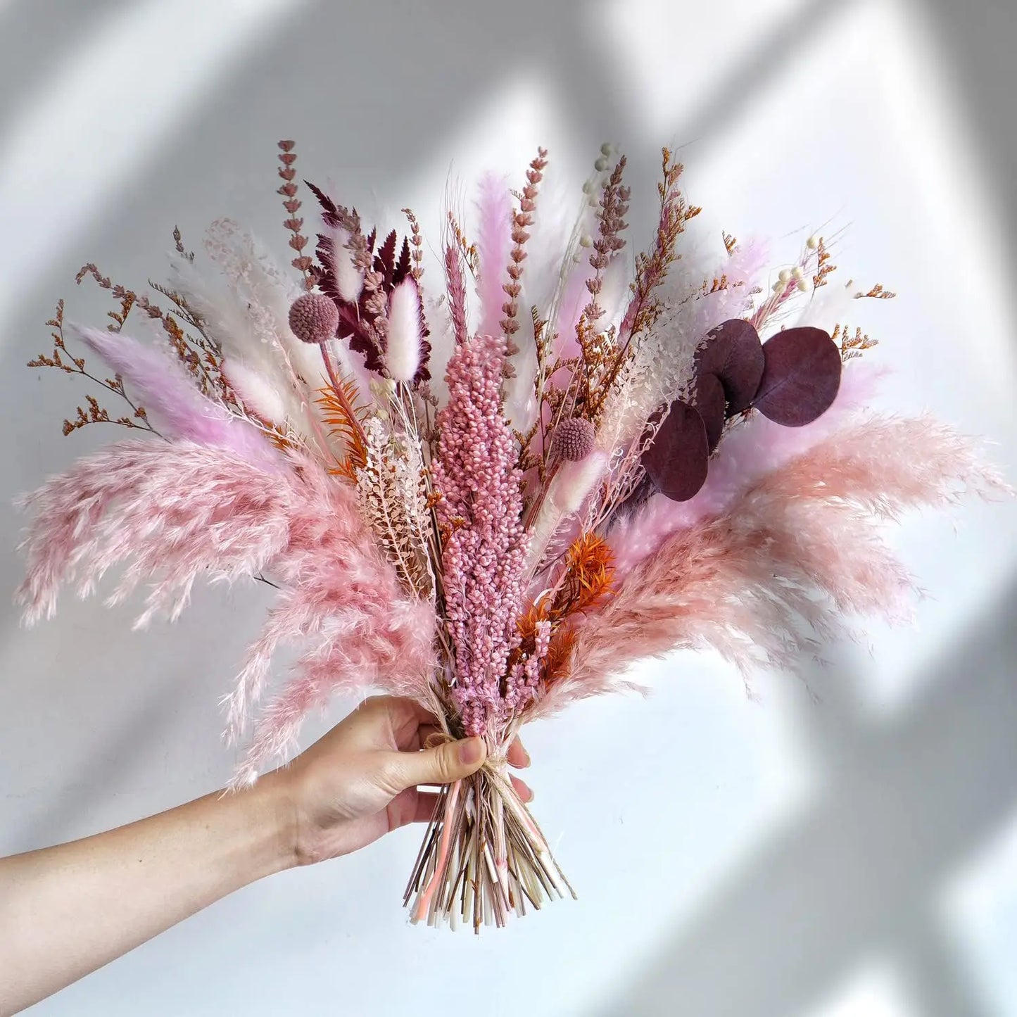 🌾 Kunstmatig Pampasgras Boeket - Boho Gedroogd Gras voor Lente, Zomer & Pasen Decoratie