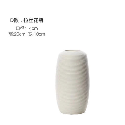 🏺 Minimalistische Zen Vaas Zwart-Wit - Handgemaakte Keramische Kunst Decoratie