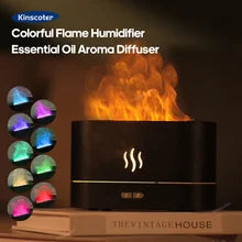 🔥 Vlam Aroma Diffuser - Ultrasone Luchtbevochtiger met LED Vlameffect