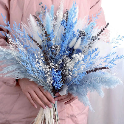 🌾 Kunstmatig Pampasgras Boeket - Boho Gedroogd Gras voor Lente, Zomer & Pasen Decoratie