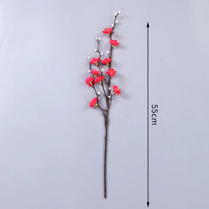 🌸 Kunstmatige Witte Pruimenbloesem 55cm - Chinese Stijl Winterzoete Decoratie