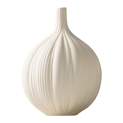 🏺 Witte Keramische Vazen Chinese Stijl - Elegante Decoratieve Beeldjes voor Kunstbloemen