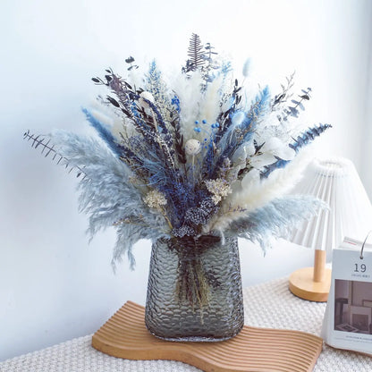 🌾 Kunstmatig Pampasgras Boeket - Boho Gedroogd Gras voor Lente, Zomer & Pasen Decoratie