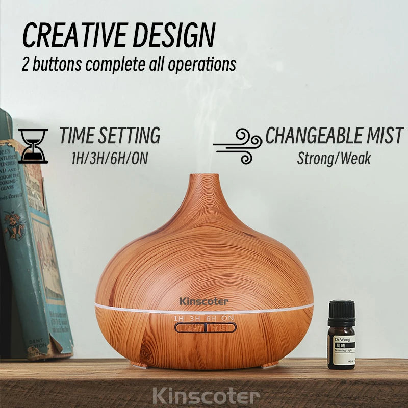 💧 Aromatherapie Diffuser 500ml - Ultrasone Luchtbevochtiger