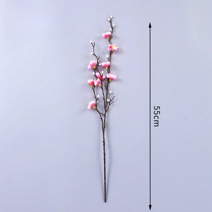 🌸 Kunstmatige Witte Pruimenbloesem 55cm - Chinese Stijl Winterzoete Decoratie