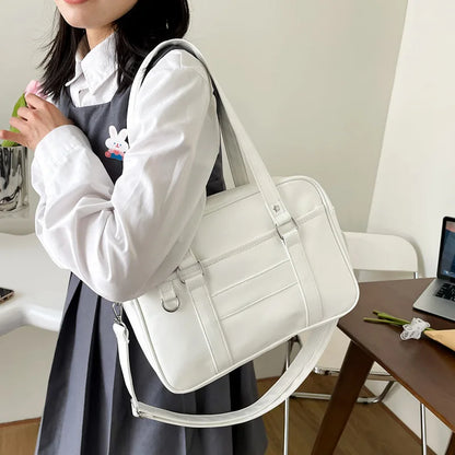 🎒 High School Uniform PU Leren Schoudertas Kawaii Stijl