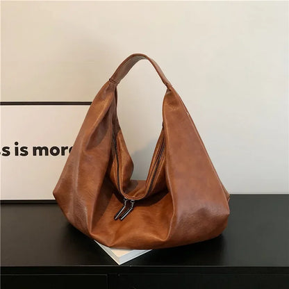 👜 Grote Zwarte Hobo Schoudertas - Luxe Shopper van Zacht Leer voor Dames