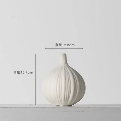 🏺 Witte Keramische Vazen Chinese Stijl - Elegante Decoratieve Beeldjes voor Kunstbloemen