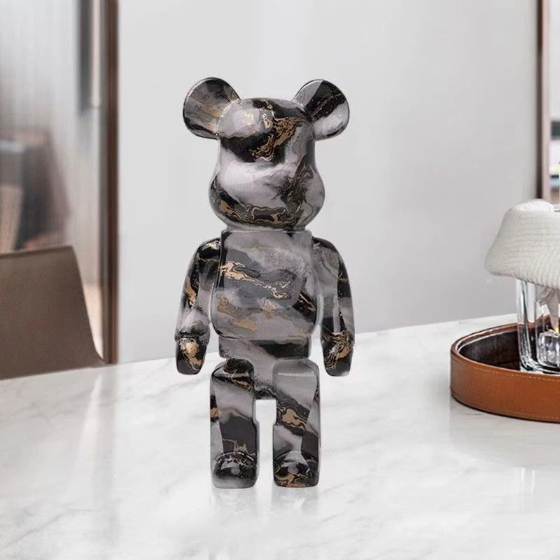 🐻 Graffiti Beer Beeldje 27cm - Moderne Spaarpot & Decoratie voor Stoer Interieur