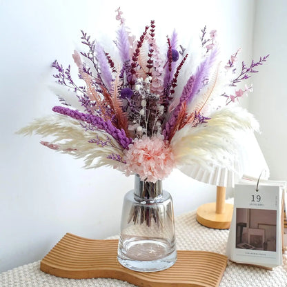 🌾 Kunstmatig Pampasgras Boeket - Boho Gedroogd Gras voor Lente, Zomer & Pasen Decoratie