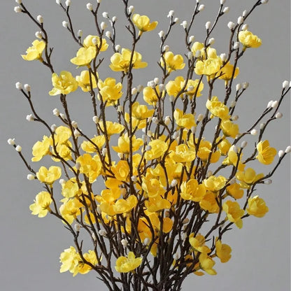 🌸 Kunstmatige Witte Pruimenbloesem 55cm - Chinese Stijl Winterzoete Decoratie
