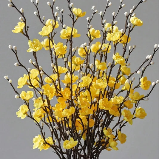 🌸 Kunstmatige Witte Pruimenbloesem 55cm - Chinese Stijl Winterzoete Decoratie