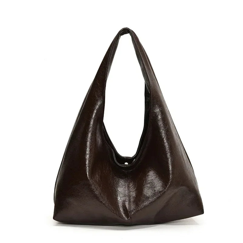 👜 Grote Zwarte Hobo Schoudertas - Luxe Shopper van Zacht Leer voor Dames