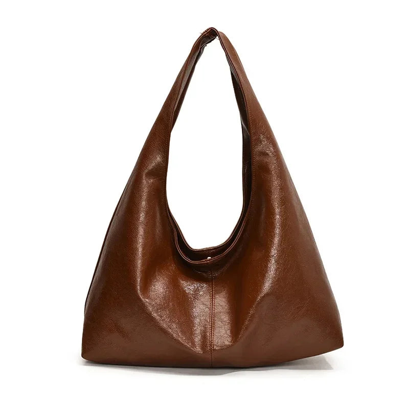 👜 Grote Zwarte Hobo Schoudertas - Luxe Shopper van Zacht Leer voor Dames