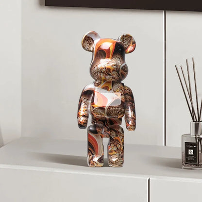 🐻 Graffiti Beer Beeldje 27cm - Moderne Spaarpot & Decoratie voor Stoer Interieur