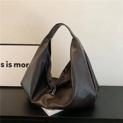 👜 Grote Zwarte Hobo Schoudertas - Luxe Shopper van Zacht Leer voor Dames