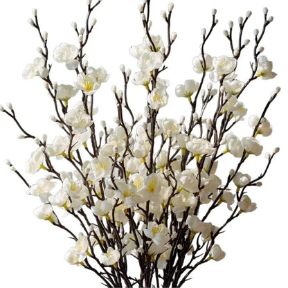 🌸 Kunstmatige Witte Pruimenbloesem 55cm - Chinese Stijl Winterzoete Decoratie