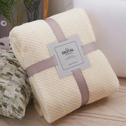 🛋️ Luxe Fleece Plaid King Size - Zachte Coral Fleece Deken voor Bank, Bed & Reizen