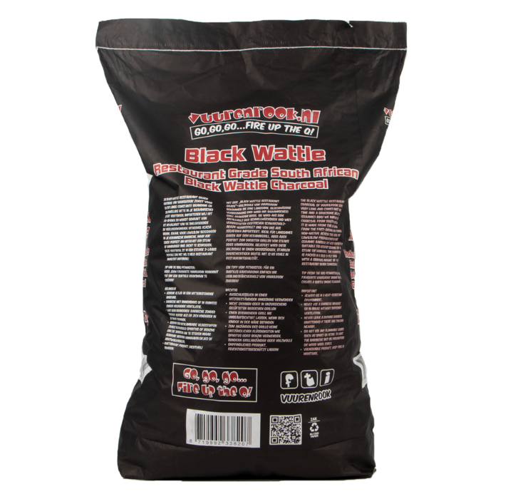 🔥 Vuur&Rook Black Wattle Houtskool 12kg