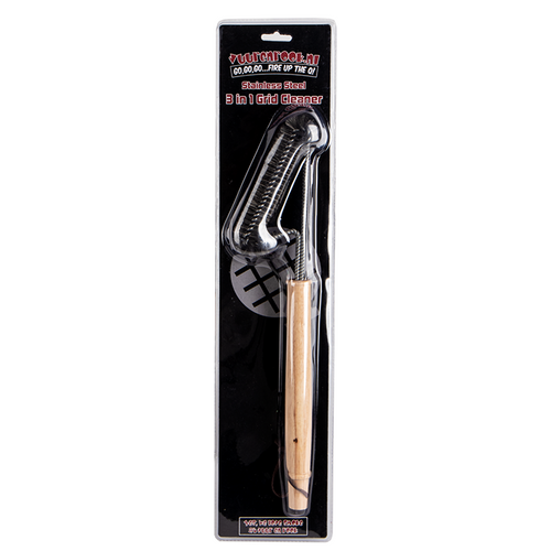 🧹 Vuur&Rook 3-in-1 RVS Roosterborstel