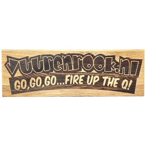 🪵 Vuur&Rook Eikenhouten Wandbord