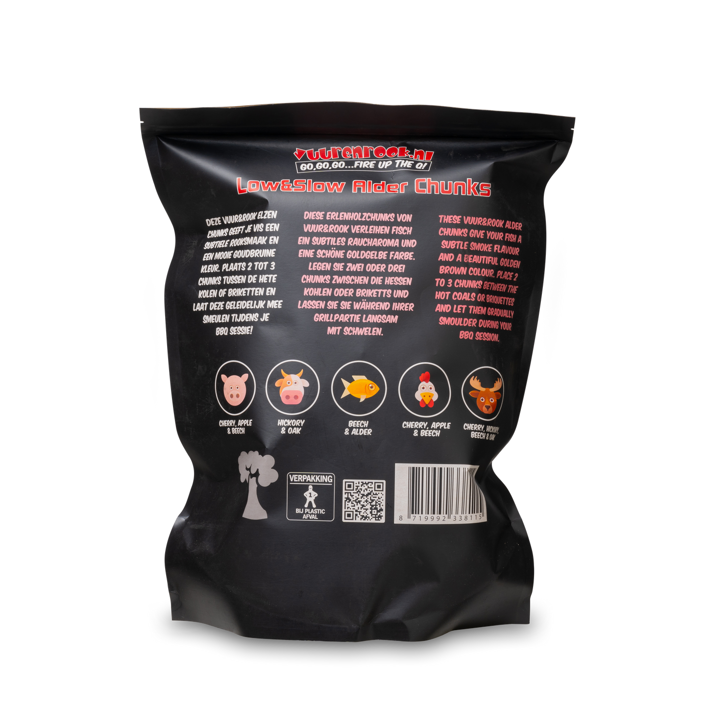 🪵 Vuur&Rook Low&Slow Alder Chunks 1,5 kg