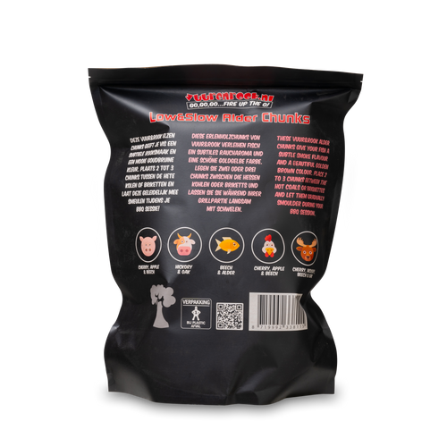 🪵 Vuur&Rook Low&Slow Alder Chunks 1,5 kg