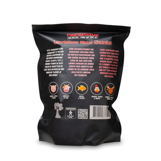🪵 Vuur&Rook Low&Slow Alder Chunks 1,5 kg
