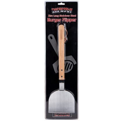 🍔 Vuur&Rook Xtra Long RVS Burger Flipper